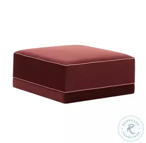 Willow Berry Red Ottoman