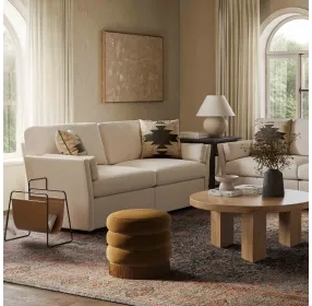 Catarina Cream Performance Fabric 73" Loveseat
