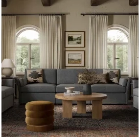 Catarina Gray Performance Fabric 106" Sofa