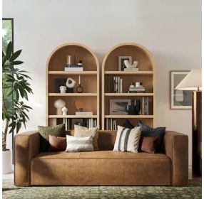 Aurora Brown 90" Sofa