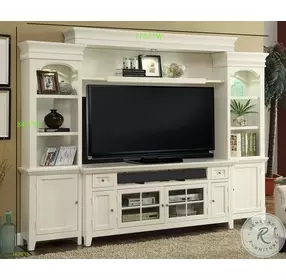 Welty Vintage White 3 Piece Large Entertainment Wall