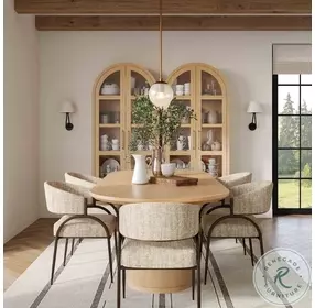 Marlow Natural Wood Display Cabinet