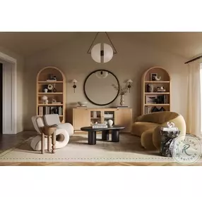 Marlow Natural Wood Open Bookcase