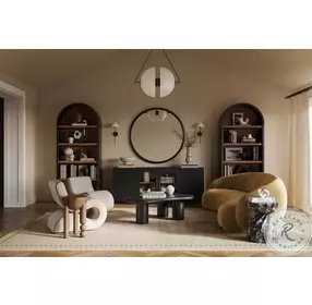 Marlow Black Wood Open Bookcase