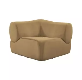 Zenith Latte Brown Velvet Corner Wedge