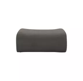 Zenith Charcoal Gray Upcycled Fabric Ottoman