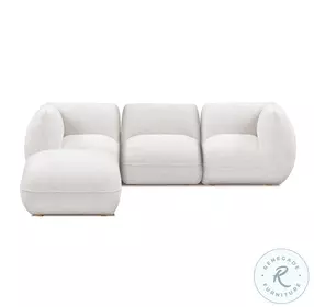 Arezza Stone White Basketweave Modular Sectional