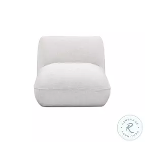 Arezza Stone White Basketweave Armless Chair