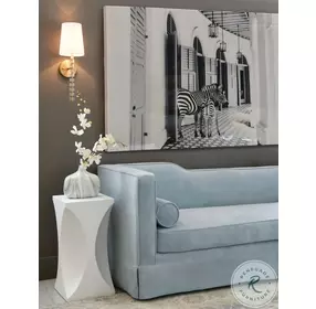 Pinto Matte White Lacquer Hourglass End Table