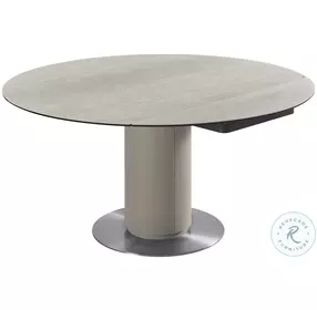 RH 130 Taupe Slate Matte Ceramic Extendable Dining Room Set