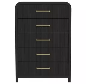 Woodridge Black 5 Drawer Chest