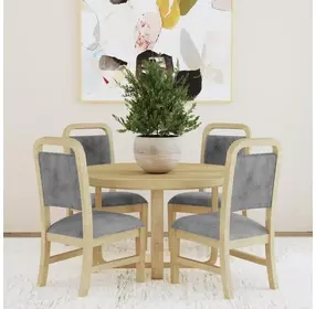 Woodridge Gray and Brown Upholstered Dining Side Chair Set of 2