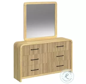 Woodridge Natural 6 Drawer Dresser And Mirror