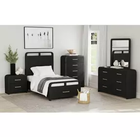 Woodridge Black 6 Drawer Dresser