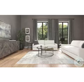 Commerce And Market Natural Dark And Gold Layers Credenza