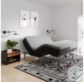 Bridgevine Home Black Queen Adjustable Bed Frame with Voice Activated Controls