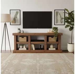 Sequoia Walnut 80" Rectangular Console Table