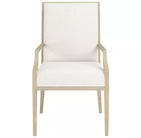 Eave Sundrenched Oak and White Upholstered Arm Chair