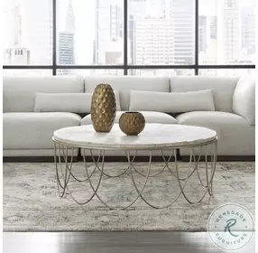 Lennox Silver Stone Top Cocktail Table