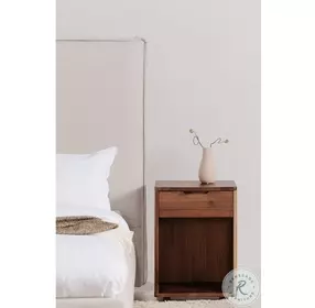 Luzon Wheat Upholstered Tall Queen Platform Bed