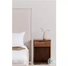 Luzon Wheat Upholstered Tall King Platform Bed