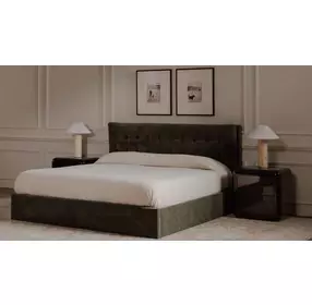 Sebastion Green Upholstered Storage Platform Bedroom Set