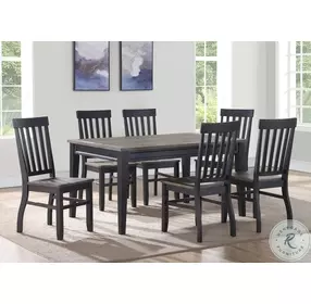 Raven Noir Ebony And Driftwood Dining Table