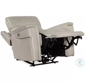 Lyra Sahara Ash Leather Zero Gravity Power Recliner With Power Headrest