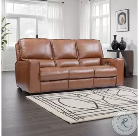 Rockford Verona Saddle Leather Power Reclining Living Room Set