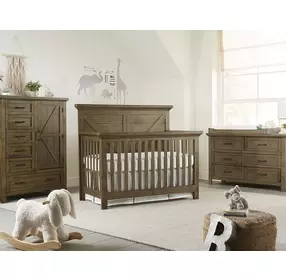 Westfield Harvest Brown Clean Headboard Convertible Crib
