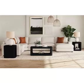 Camelot Black Square End Table