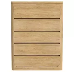 Camelot Natural 5 Drawer Chest