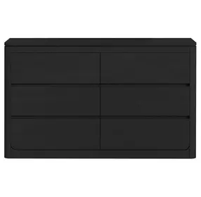 Camelot Black 6 Drawer Dresser