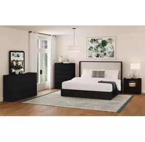 Camelot Black 5 Drawer Chest