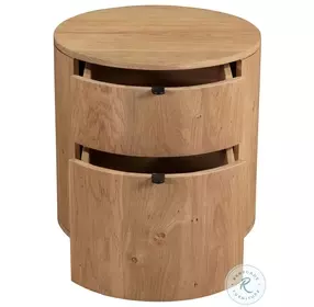 Theo Natural Two Drawer Nightstand
