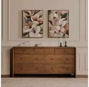 Riley Oak 7 Drawer Dresser