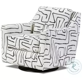 Durango Fossil Ebony Slope Track Arms Swivel Glider Chair