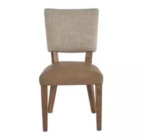 Griffith Park Brown Leather Upholstered Side Chair Set of 2