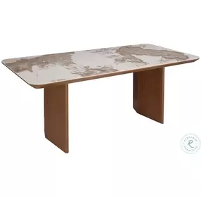 Ruby Beige And Walnut Dining Room Set