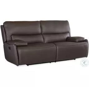 Kramer Brown Leather Zero Gravity Power Reclining Living Room Set With Power Headrest