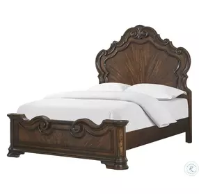 Royale Warm Brown Pecan Panel Bedroom set