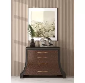 Eave Black and Brown 4 Drawer Accent Chest