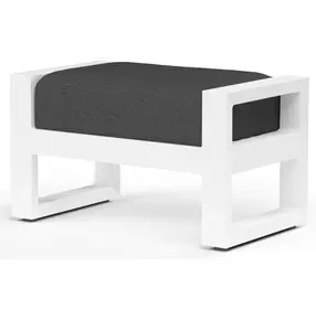 Newport Spectrum Carbon Upholstered Outdoor Rectangular Ottoman