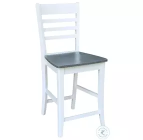 Cosmopolitan Gray and White Roma Stool