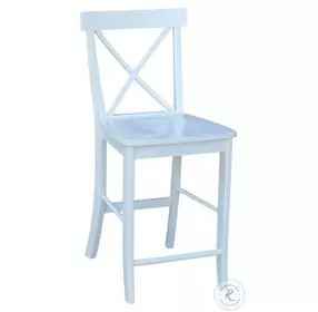 Hampton White 24" X Back Stool