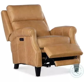 Hurley Brown Power Recliner with Power Headrest