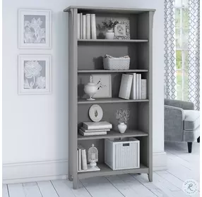 Salinas Cape Cod Gray Shelf Bookcase