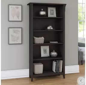 Salinas Vintage Black Shelf Bookcase