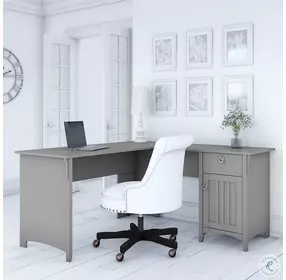 Salinas Cape Cod Gray L Shaped Desk