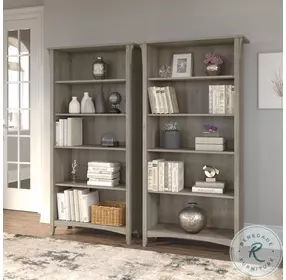 Salinas Driftwood Gray 2 Piece Tall Bookcase Set